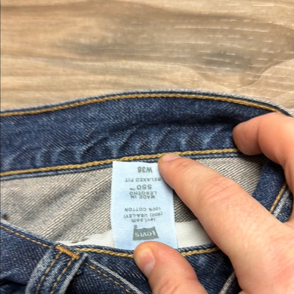 LEVI'S Men's 36 550 Relaxed Fit Denim Shorts 2000’s NWT - Picture 3 of 6